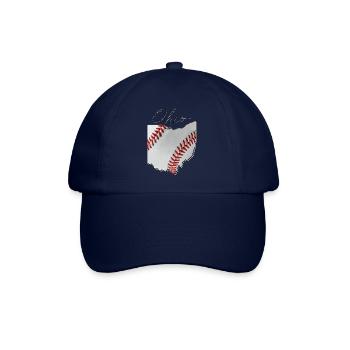 Ohio (États-Unis) | Vrai baseball | Script de carte - Casquette classique - bleu/bleu - Devant