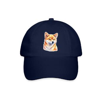 Shiba Inu Watercolors - Baseball Cap - blue/blue - Front