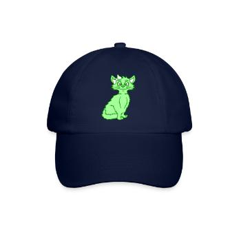 Cute Girl Cat Pretty Bow Woman Female - Baseball Cap - blue/blue - Front