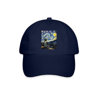 Alien nuit étoilée style van gogh - Casquette classique - bleu/bleu - Devant