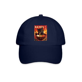 Le chat mange des nouilles ramen Japon - Casquette classique - bleu/bleu - Devant
