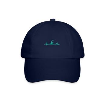 Heartbeat Swimmer - Diver Water Sports Athlete - Baseball Cap - blue/blue - Front