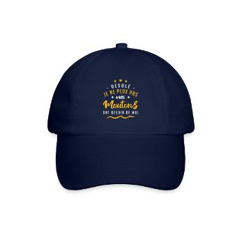 Désolé mes moutons ont besoin de moi - Casquette classique - bleu/bleu - Devant