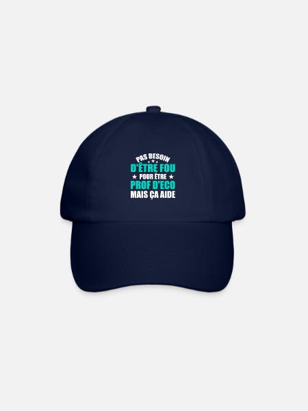 Prof Eco Economie Humour Métier Fou - Casquette classique - bleu/bleu