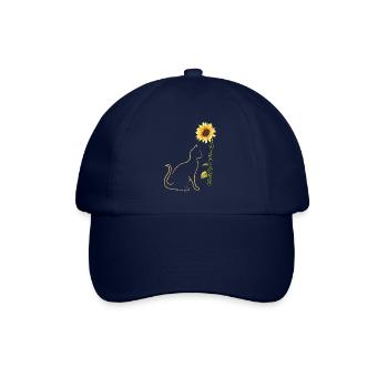 Best Cat Mom Ever Sunflower Mother's Day Cat Lover - Casquette classique - bleu/bleu - Devant