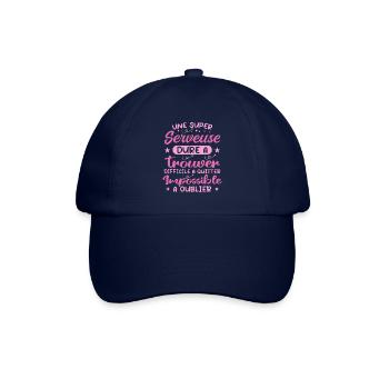 Une Super Serveuse - Cadeau serveuse - Casquette classique - bleu/bleu - Devant