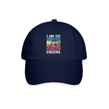 I'm the engine - funny bike saying - Baseball Cap - blue/blue - Front