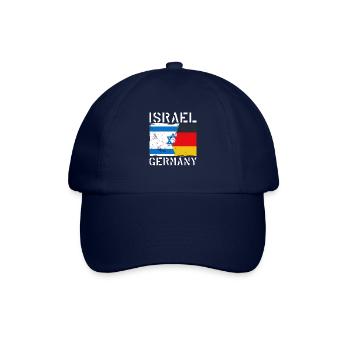 Israel Deutschland Herkunft National Flagge - Baseballkappe - Blau/Blau - Vorne