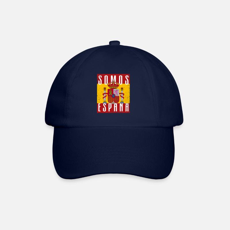 Spanien Madrid Flagge Reise Urlaub Europa - Baseballkappe - Blau/Blau