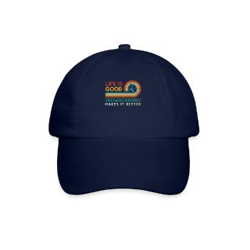Das Leben Ist Gut Snowboarden Macht Es Besser Für - Baseballkappe - Blau/Blau - Vorne