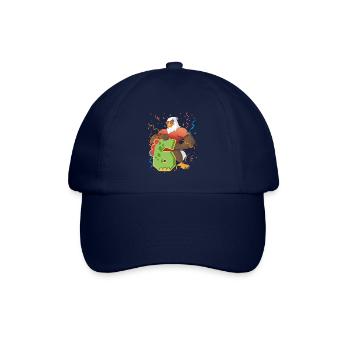 Bald eagle design for sixth birthday - Baseball Cap - blue/blue - Front