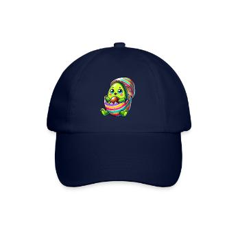 Süße Avocado Osterei Cartoon Schale Bunt - Baseballkappe - Blau/Blau - Vorne