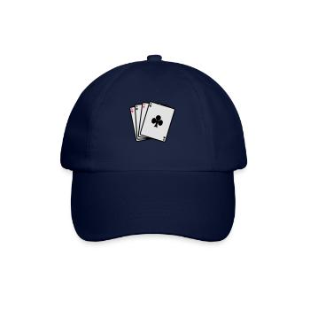 Poker - Karten - Baseballkappe - Blau/Blau - Vorne