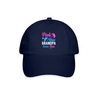 Pink or Blue Grandpa Loves You Gender - Baseball Cap - blue/blue - Front