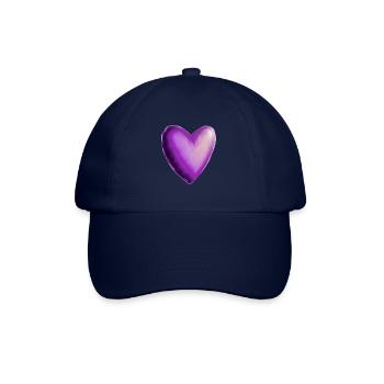 Heart purple violet gift idea - Baseball Cap - blue/blue - Front