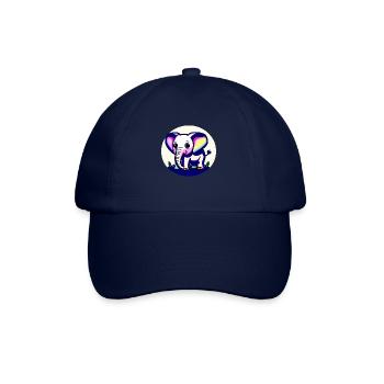 Kleiner Elefant Cartoon niedlich Liebe Abenteuer 4 - Baseballkappe - Blau/Blau - Vorne