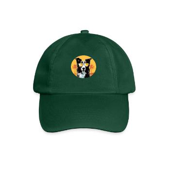 Border Collie - Baseball Cap - bottle green - Front