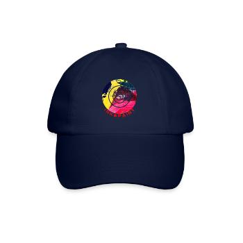 Kunst der Abstraktion rot, gelbe, schwarz - Baseballkappe - Blau/Blau - Vorne