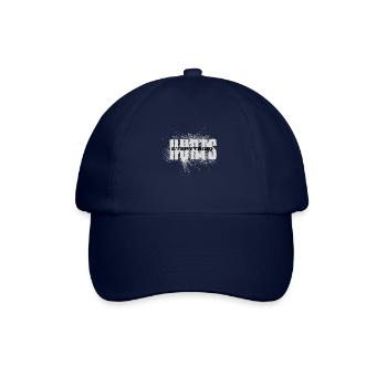 EVERYTHING HURTS - white black font - Baseball Cap - blue/blue - Front
