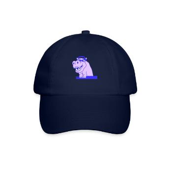 Lustiges Cooles Nielpferd DJ Mischpult Party Musik - Baseballkappe - Blau/Blau - Vorne