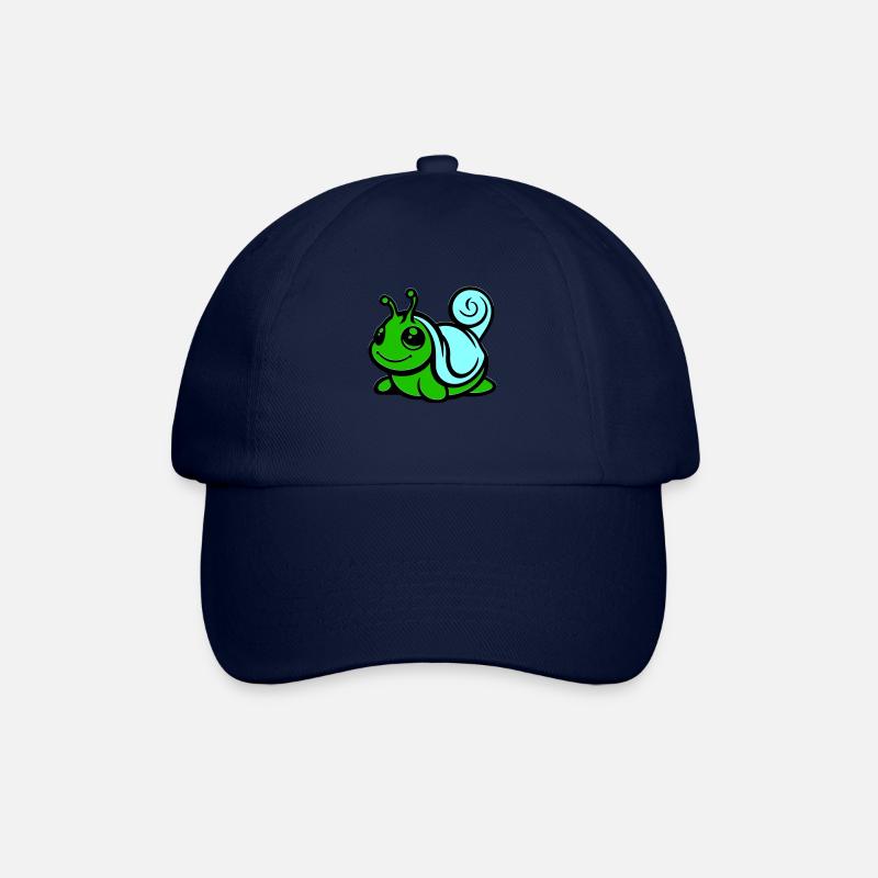 schnecke comic - Baseballkappe - Blau/Blau