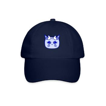 Cute Girl Cat Pretty Bow Woman Female - Baseball Cap - blue/blue - Front