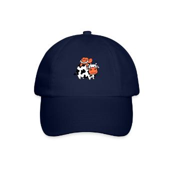 Tortue d’eau vache 2 amis équipe équitation mignon - Casquette classique - bleu/bleu - Devant