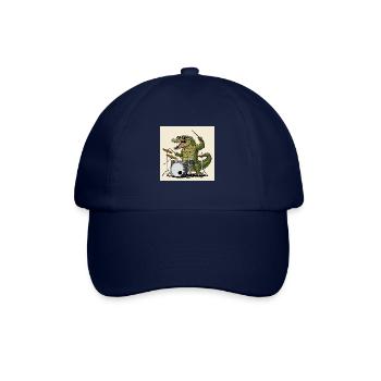 Cool crocodile with drums - Baseball Cap - blue/blue - Front