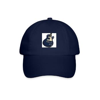 E-Gitarre - Bank - Rock - Rock 'n' Roll - Vintage - Baseballkappe - Blau/Blau - Vorne