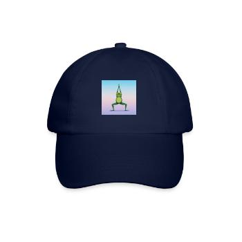 Der Yoga Frosch - Baseballkappe - Blau/Blau - Vorne