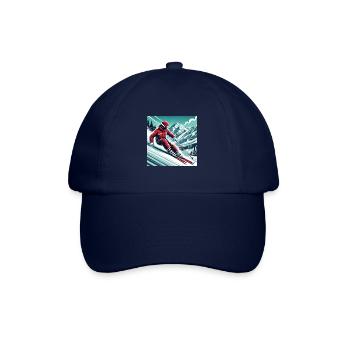 Dynamics and adventure: skiing in the Alps - Baseball Cap - blue/blue - Front