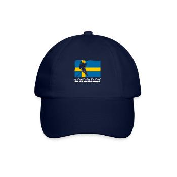 Schweden Skandinavien Urlaub Sverige Flagge - Baseballkappe - Blau/Blau - Vorne