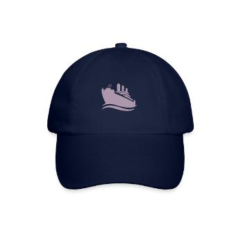 Silhouette de bateau de croisière mer minimaliste - Casquette classique - bleu/bleu - Devant