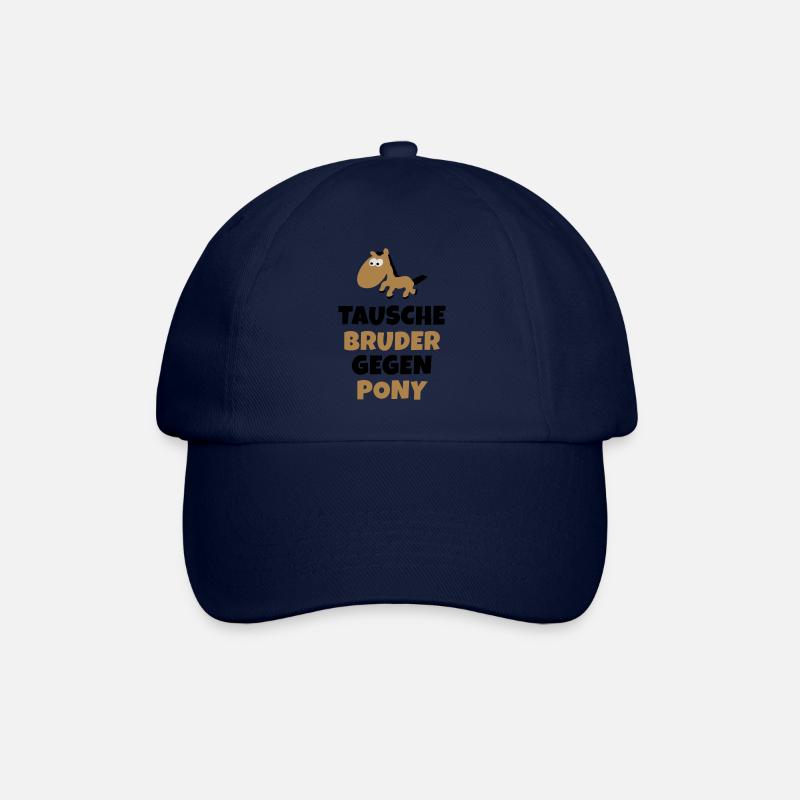 Tausche Bruder gegen Pony - Baseballkappe - Blau/Blau