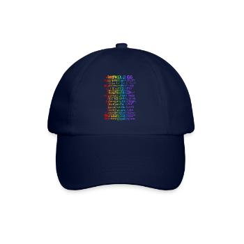 Grundgesetz Artikel 3 regenbogenfarben - Baseballkappe - Blau/Blau - Vorne