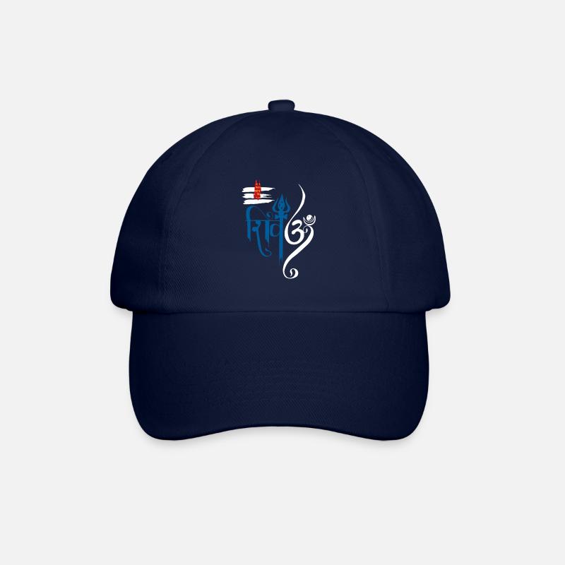 Great Sanskrit Shiva Text - Baseball Cap - blue/blue