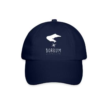 Borkum Herzschlag Nordsee Geschenk - Baseballkappe - Blau/Blau - Vorne