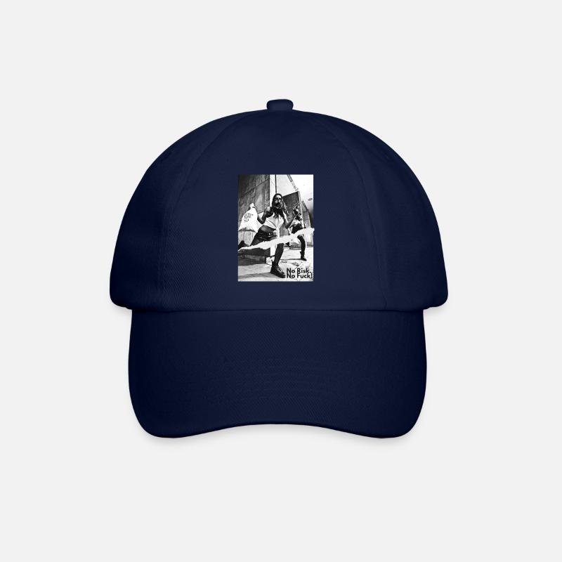 NRNF photo motif black white bank robbery scenario - Baseball Cap - blue/blue