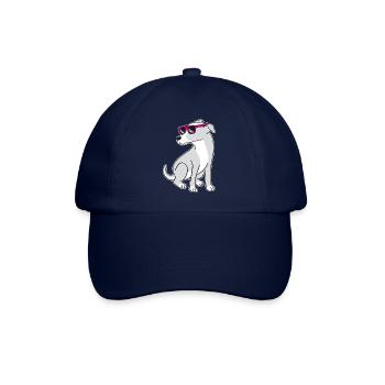 Dog with sunglasses - Baseball Cap - blue/blue - Front