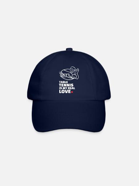 J’adore le tennis de table - Casquette classique - bleu/bleu