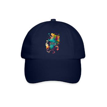 Lustiger Bunter Bier Typ - Baseballkappe - Blau/Blau - Vorne