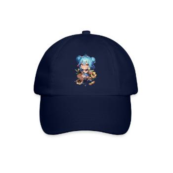 Mädchen mit Blumen - Baseballkappe - Blau/Blau - Vorne