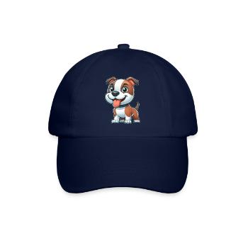 Chien mignon Pitbull American Staffordshire Terrier - Casquette classique - bleu/bleu - Devant