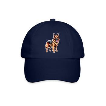 Belgischer Schäferhund Wasserfarben - Baseballkappe - Blau/Blau - Vorne