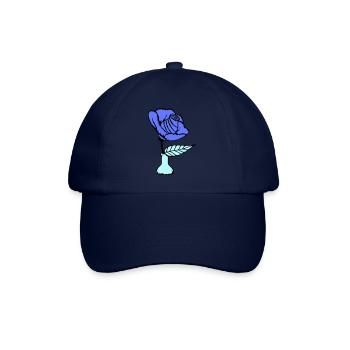 Beautiful Rose Vase Blossom Leaf Roses Romantic - Baseball Cap - blue/blue - Front