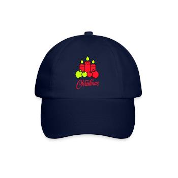 Kerzen Weihnachten Christmas - Baseballkappe - Blau/Blau - Vorne