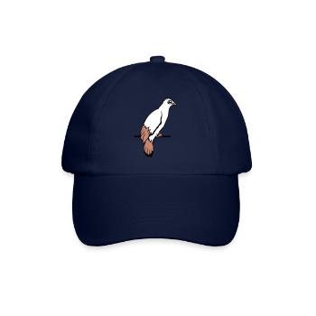 Bird Raven Dove Sitting Cable Hawk Eagle Birdie - Baseball Cap - blue/blue - Front
