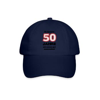 Zum 50. Geburtstag ein Shirt „Es dauerte 50 Jahre - Baseballkappe - Blau/Blau - Vorne