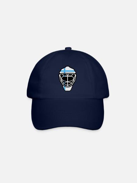 Hockey Goalie Maske Finland - Baseballkappe - Blau/Blau