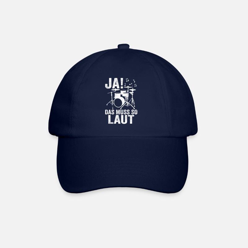 Ja das muss so laut Schlagzeug Drummer - Baseballkappe - Blau/Blau